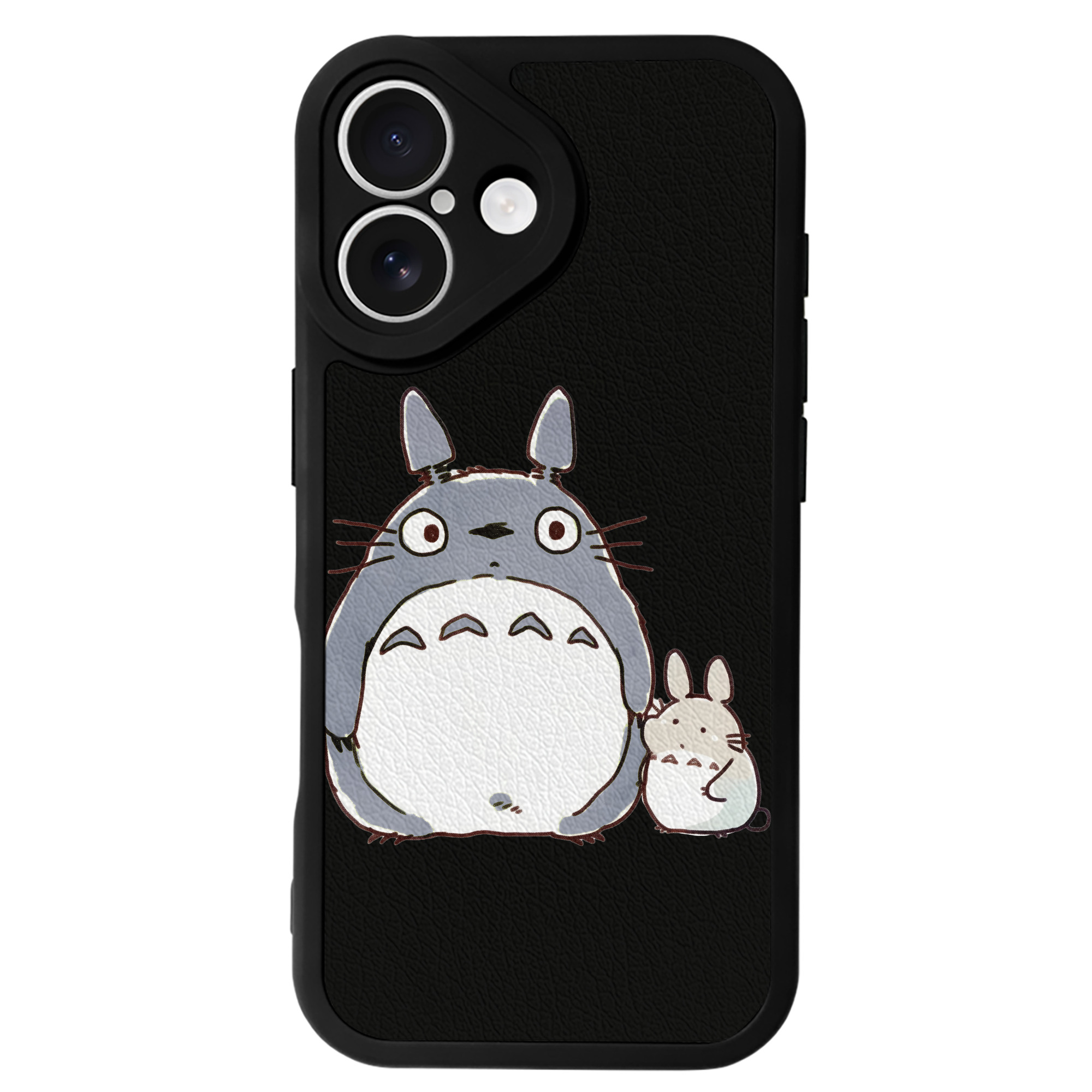 （画像用） となりのトトロ 草壁メイ 草壁サツキ My Neighbor Totoro Satsuki Kusakabe Mei Kusakabe 【iPhone 16シリーズ対応】シリコンスマホケース（レザー調） 材質：シリコン